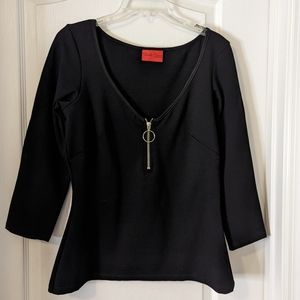 Tura Top in Black Ponte